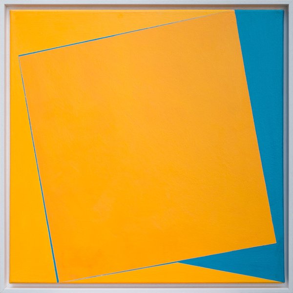 Inge Jakobsen "Kippendes Quadrat (Gelb) 01"