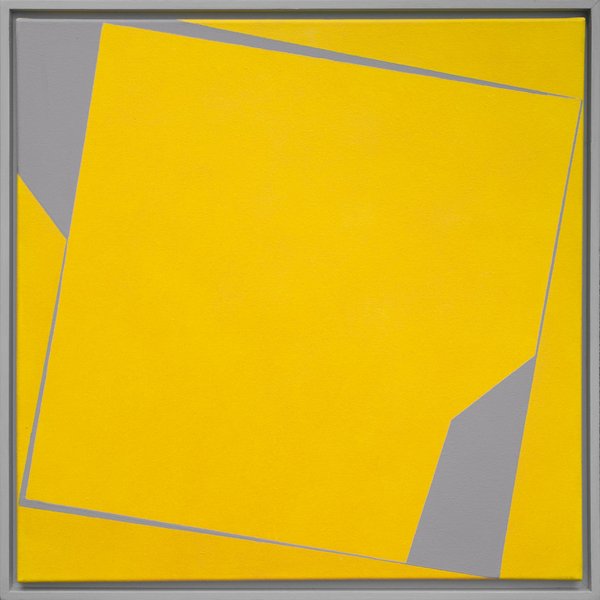 Inge Jakobsen "Kippendes Quadrat (Gelb) 02"