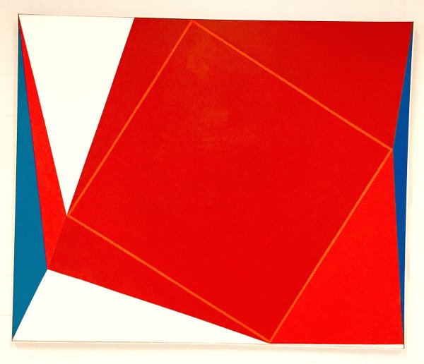 Inge Jakobsen "Kippendes Quadrat (Rot)"