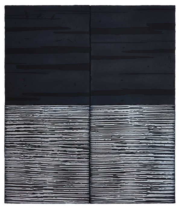 Mark Harrington "untitled (black with turquoise)"